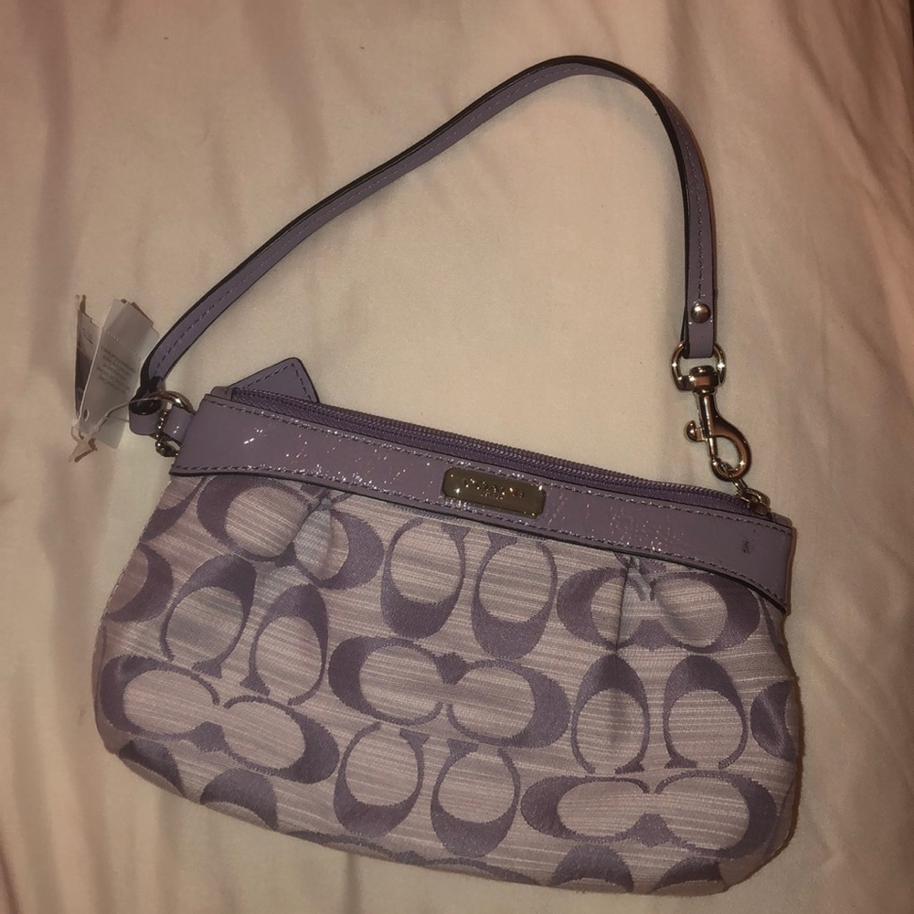 Coach lavender wristlet. New with tags